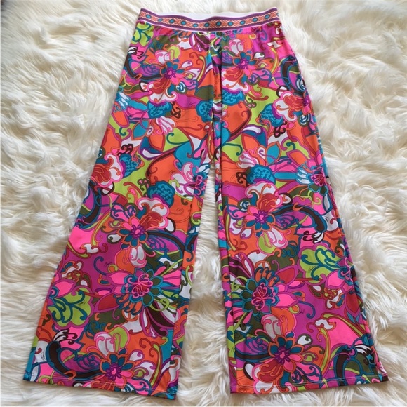 NWOT Trina Turk “Fuji Flowers” Wide Leg Pants Size Small - Picture 4 of 7